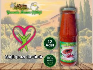 Yasemin Hanım Çiftliği Ev Yapımı Biber Sosu koli 12x720 ML