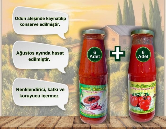 Ev Yapımı Biber Ve Domates Sosu Koli 6+6×720 ml - Görsel 2