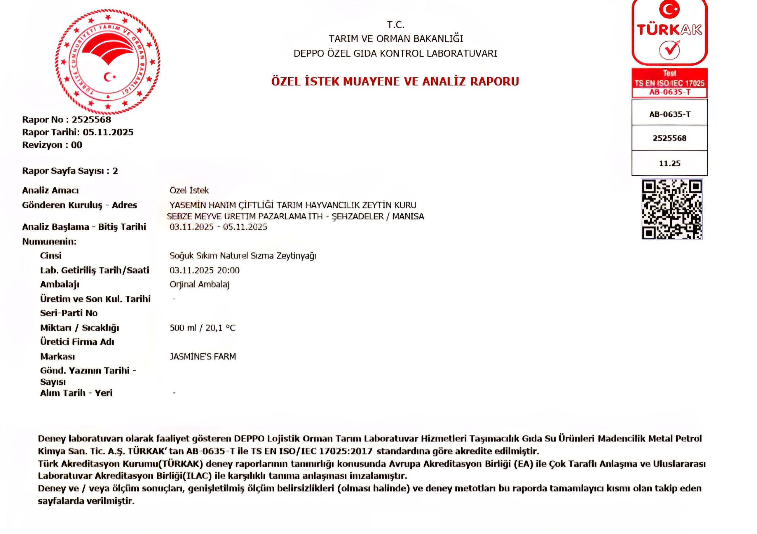 Jasmine’s Farm Bebek Zeytinyağı 250 ML - Görsel 3